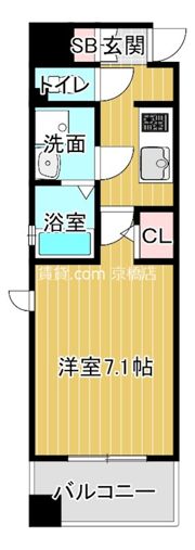 Lasante京橋（旧:エスティメゾン京橋）の間取り画像