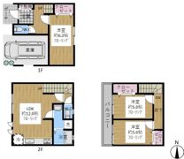 阿倍野区阪南町戸建て貸家の間取り画像