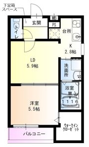 フジパレス住吉山之内II番館の間取り画像