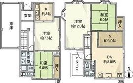 中道4丁目戸建の間取り画像