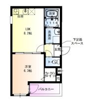 フジパレス瓜生堂III番館の間取り画像