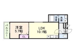 フジパレス喜連瓜破V番館の間取り画像