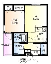 フジパレス加美東II番館の間取り画像
