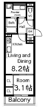 フェリオ桃谷の間取り画像