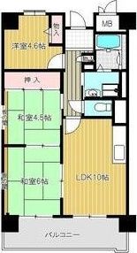 メゾンドーム三軒家の間取り画像