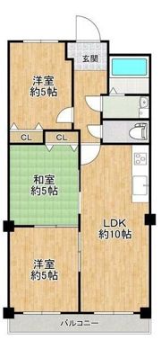 グリーンハイツ平野白鷺の間取り画像