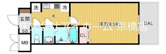 スプランディッド京橋EASTの間取り画像