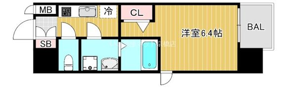 レジュールアッシュ大阪城北の間取り画像