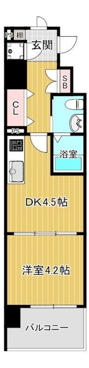 レジュールアッシュ京橋CROSSIIの間取り画像