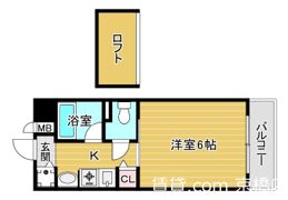 エステムコート大阪城前OBPリバーフロントの間取り画像