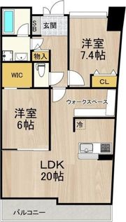 フロンティアタワー難波EAST （旧グランソレイユ日本橋）の間取り画像
