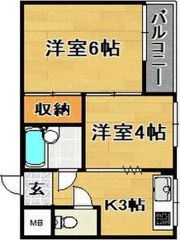 コーポ南住吉の間取り画像