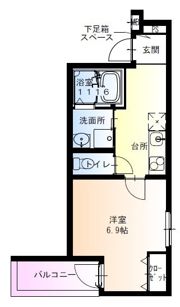 フジパレス今川駅東II番館の間取り画像