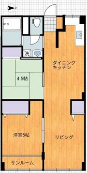 高倉第一コーポA棟の間取り画像