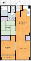 高倉第一コーポA棟の間取り画像