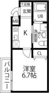 WING住之江の間取り画像