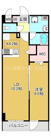 ベルンガーデン勝山北の間取り画像