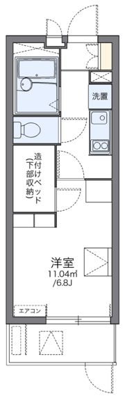 レオパレスポートサイド弁天の間取り画像