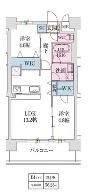 スプランディッド難波VIIの間取り画像