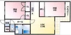 グランドール大鳥の間取り画像