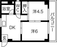OK平野ハイツの間取り画像