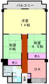 メガロコープ平野2号棟の間取り画像