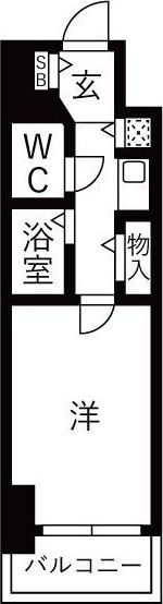 プレサンス難波東の間取り画像