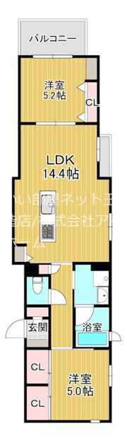 ShaMaison KH中央区玉造の間取り画像