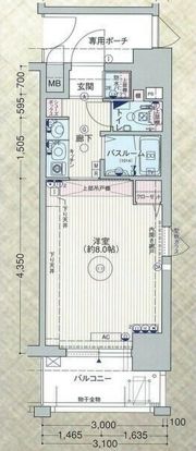 エステムコート心斎橋EASTエリジオンの間取り画像
