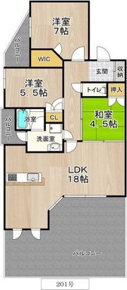 CITY SPIRE夕陽丘の間取り画像