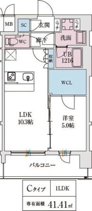 スプランディッド弁天町WESTの間取り画像