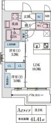 スプランディッド弁天町WESTの間取り画像
