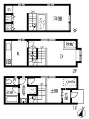 南市岡テラスハウス B棟の間取り画像
