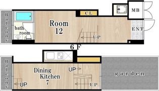 U residence 弁天町 （是空弁天）の間取り画像