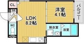 GRAND COLLINE TERADACHOの間取り画像