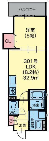 クリエオーレ中川東の間取り画像