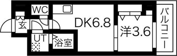 メルベージュ難波サウスIIIの間取り画像