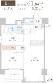 Parkhouse南森町の間取り画像