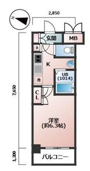 ジュネーゼグラン東梅田の間取り画像