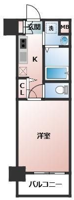 ディクス梅田東レジデンスの間取り画像