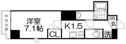 L-IDEA MINAMIHORIE（リデア南堀江）の間取り画像