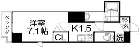 L-IDEA MINAMIHORIE（リデア南堀江）の間取り画像