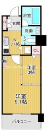 ロイヤルパークス桃坂の間取り画像