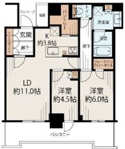 シエリアタワー大阪堀江の間取り画像