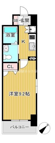 ルクレ京橋の間取り画像