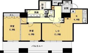 ブランズタワー南堀江の間取り画像
