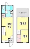 北田辺4丁目戸建ての間取り画像