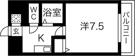 パークサイドピクチャー西心斎橋の間取り画像