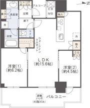 シエリアタワー大阪堀江の間取り画像