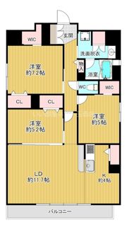 レジュールアッシュ谷町四丁目グランクラスの間取り画像